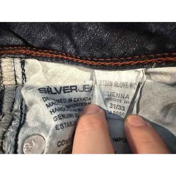 Silver Dark Wash Jeans Women's 31/33 Style Sienna - Picture 5 of 5